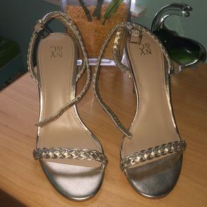 Gold braided sandal
